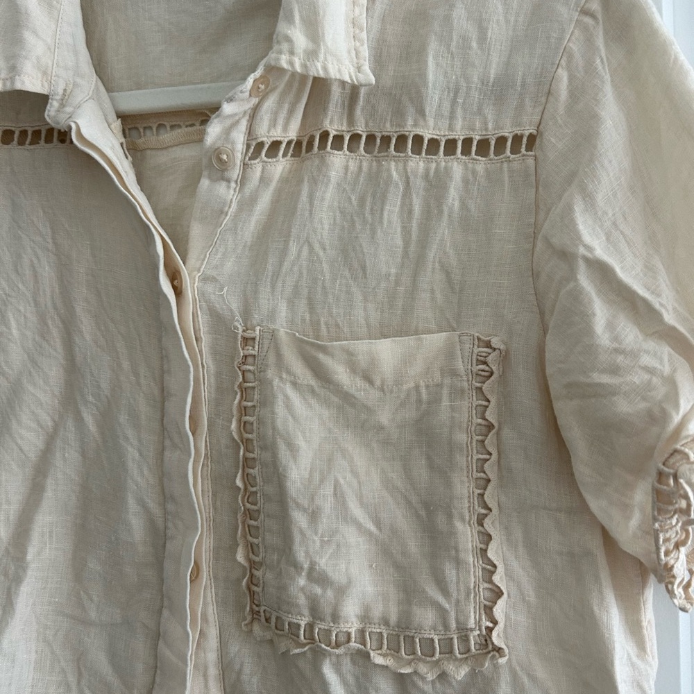 Linen button up - Picture 3 of 5
